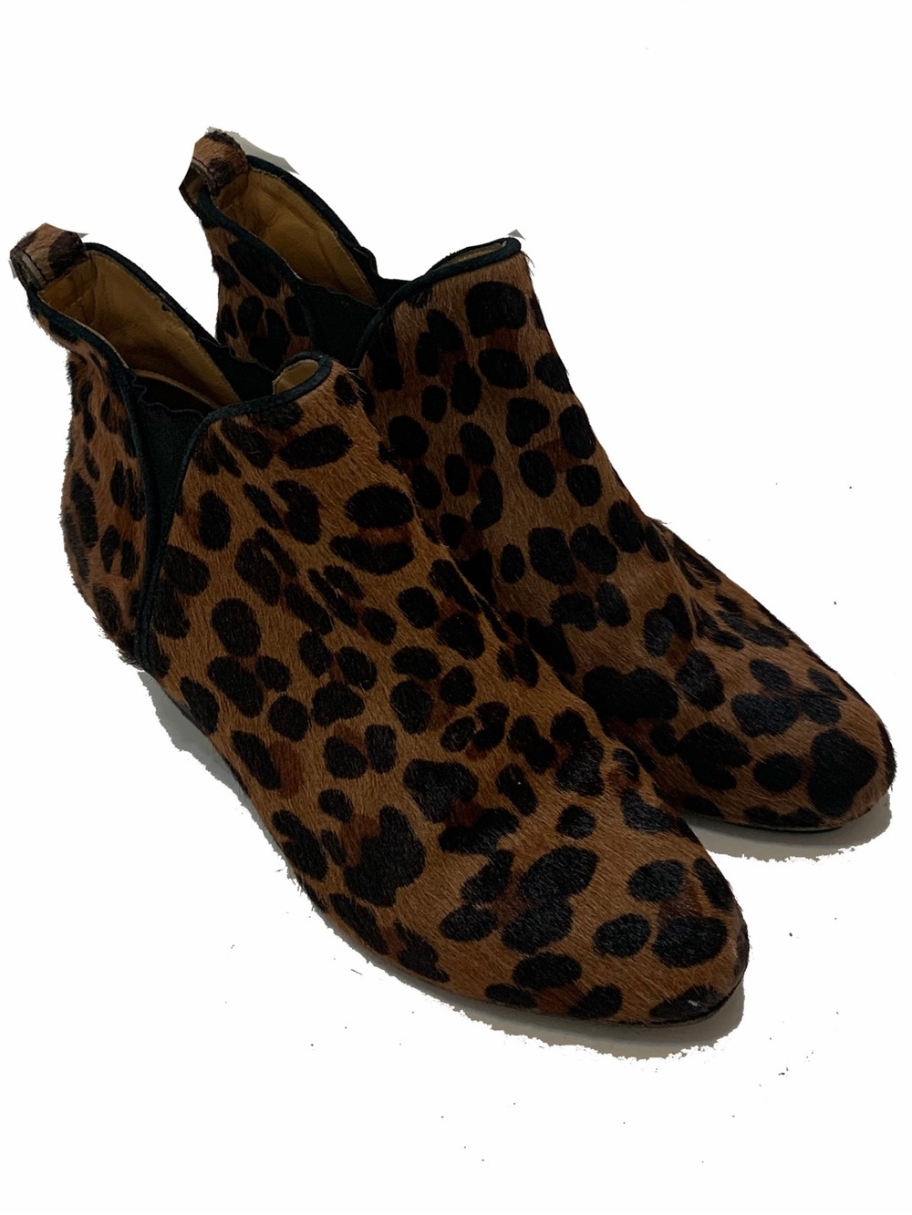 Sézane leopard print ankle boots